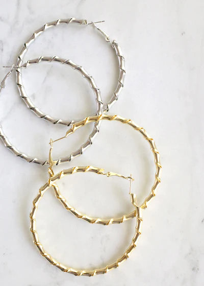 Textured Hoop Earrings