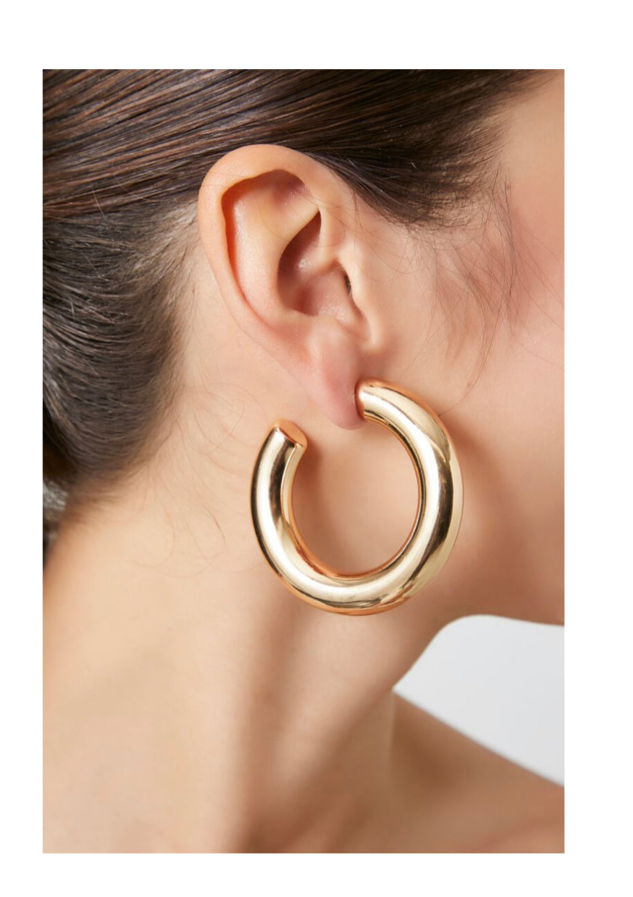 Smooth Hoop Earrings