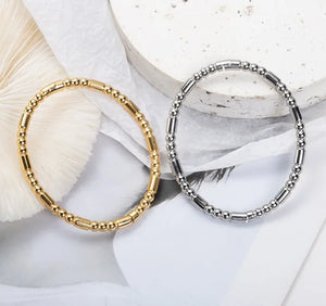 Beaded Bamboo Style Bangle