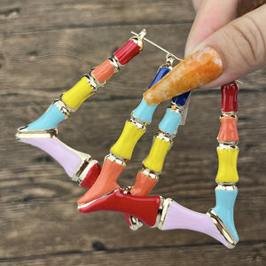 Colorful Bamboo Earrings