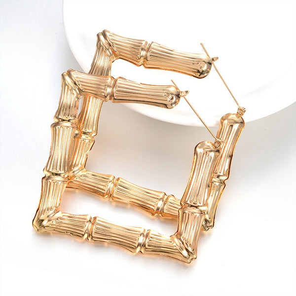 Square Bamboo Earrings